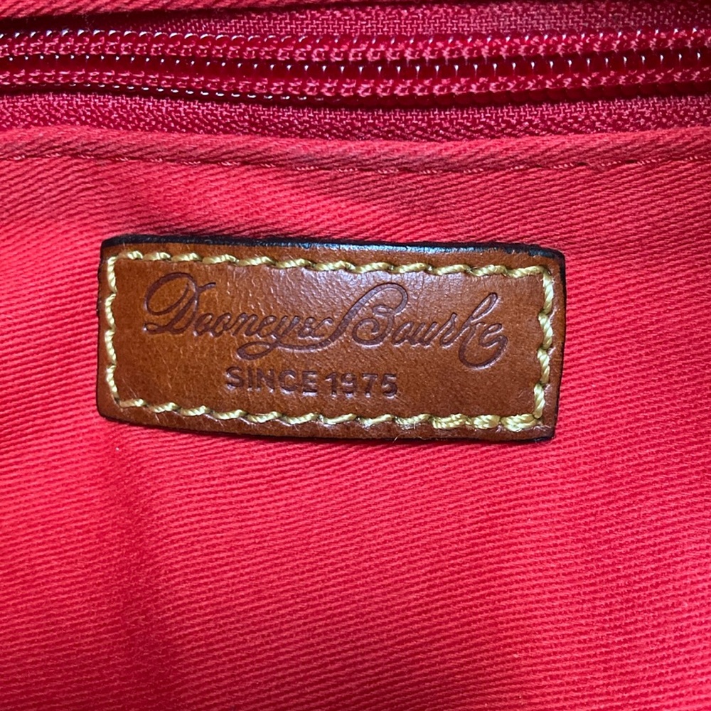 Classic Dooney & Bourke Nylon Drawstring Black and Red Interior Bucket Bag EUC - Picture 8 of 9